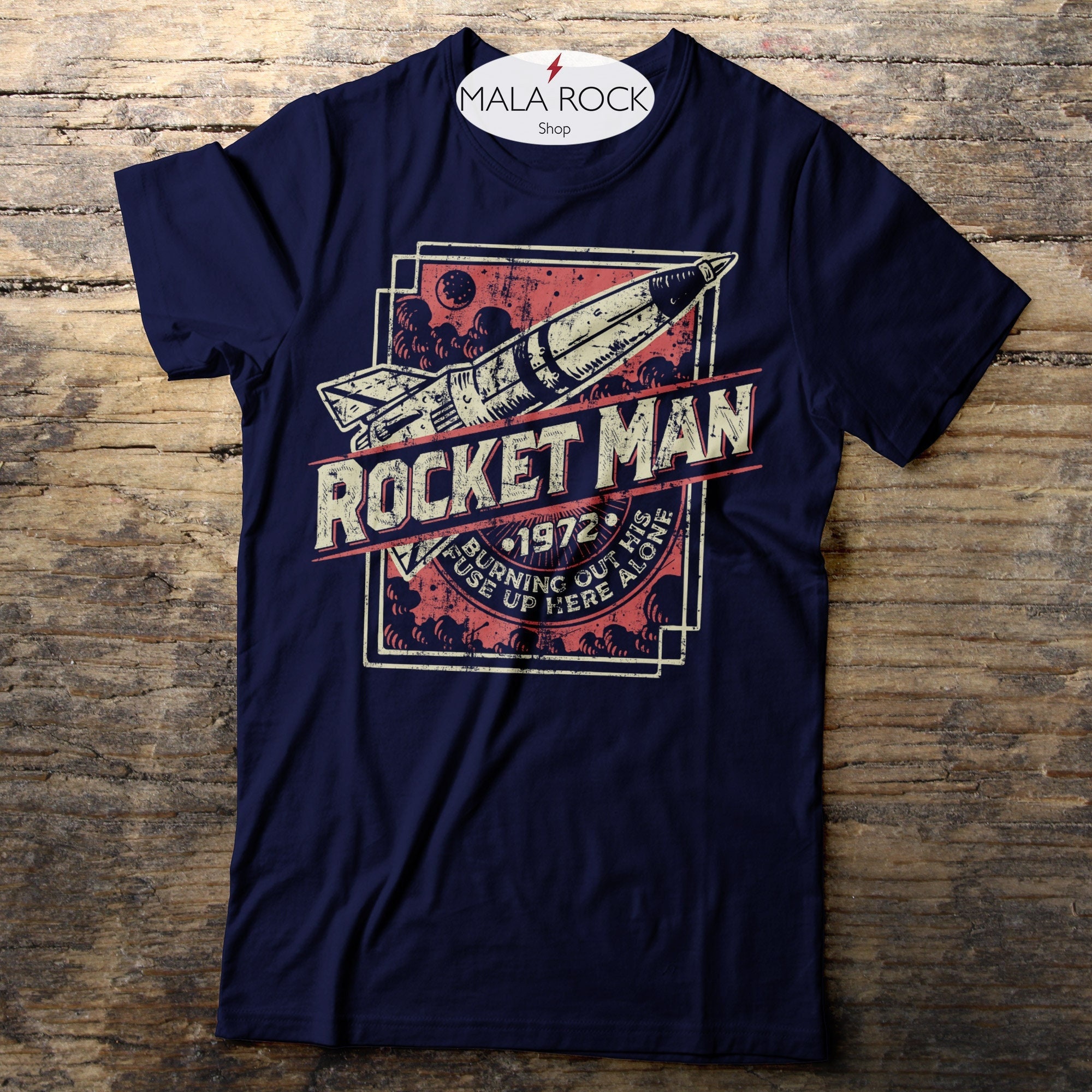 Discover Rocket Man Elton John Musik Liebhaber T-Shirt