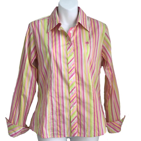 Lilly Pulitzer Medium Striped Button Down Blouse-M