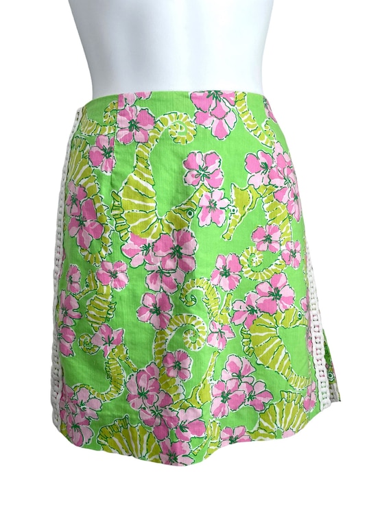 Lilly Pulitzer Floral Crochet Skirt Small-Retro Fl