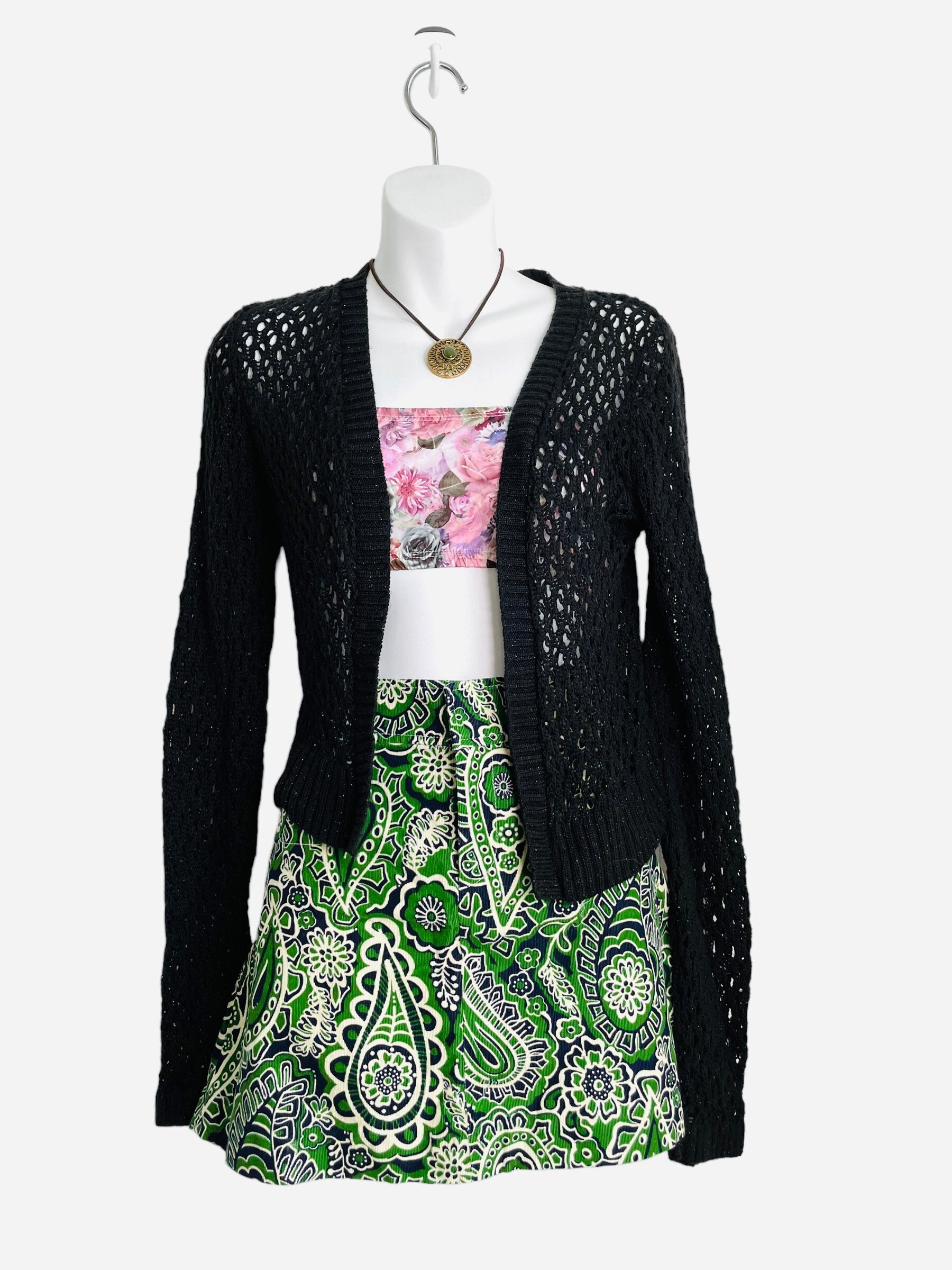 Jupe Femme Lilly Pulitzer Taille 10 En Velours Côtelé Fleuri - Occasion Très Bon état
