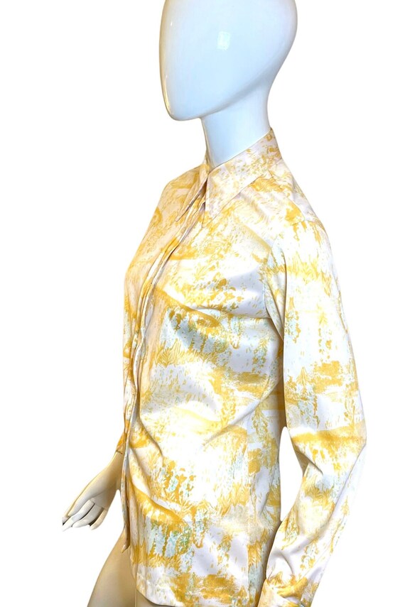 Vera Neumann Medium Yellow Button Up Shirt-Vera Y… - image 8