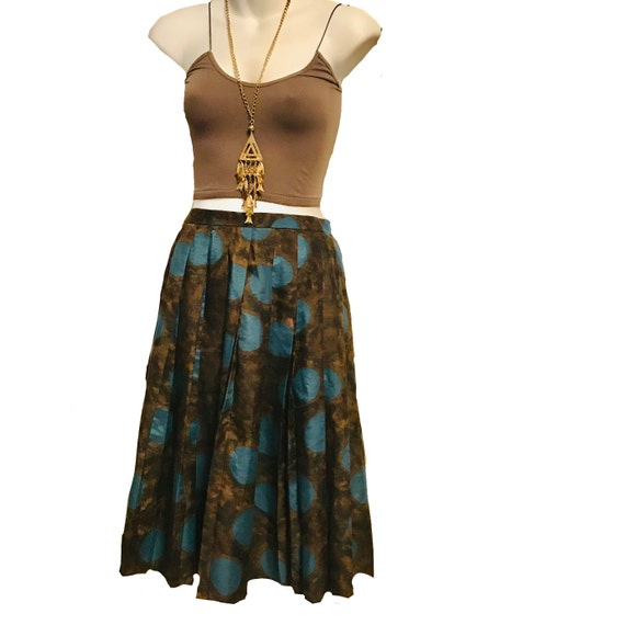Vintage late 1950s Majesty Pleated Abstract Skirt