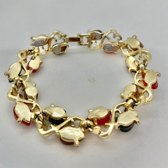 Vintage 50s Thermostat Leaf Bracelet/Mid Century … - image 2