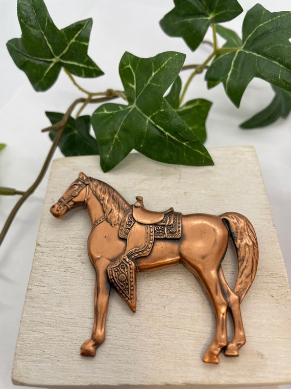 Dressage Copper Equestrian Horse Brooch/Copper Hor