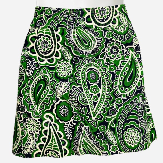 Medium Multicolor Corduroy Floral Paisley Skirt-Li