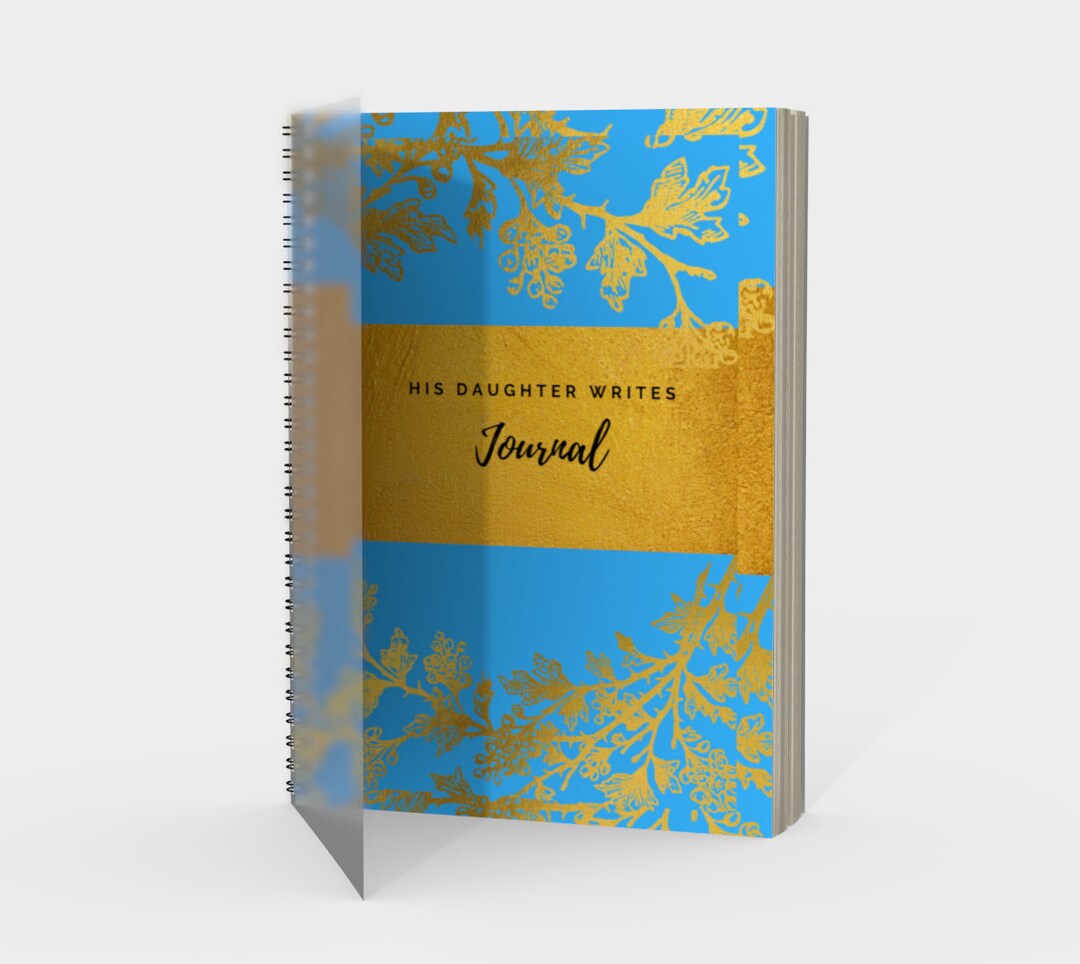 Large Blue Spiral Notebook Etsy