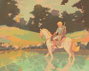 Link BOTW Art Print
