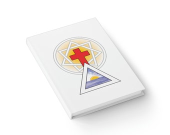 Hermetic Order of the Golden Dawn Cross & Triangle (with Heptagram Halo) Journal - (Blank)