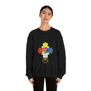Hermetic Order of the Golden Dawn Rose Cross Lamen Unisex Heavy Blend Crewneck Sweatshirt