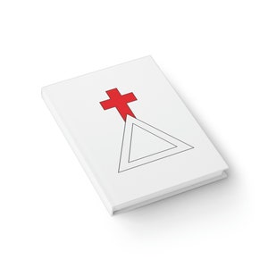 Hermetic Order of the Golden Dawn Cross & Triangle white background Journal - (Blank)