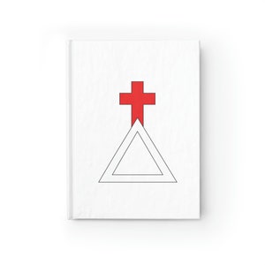 Hermetic Order of the Golden Dawn Cross & Triangle white background Journal - Ruled Line