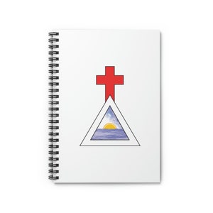 Hermetic Order of the Golden Dawn Cross & Triangle (with dawning Sun) Spiral Notebook - Ruled Line