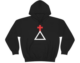 Hermetic Order of the Golden Dawn Cross & Triangle Unisex Heavy Blend Hooded Sweatshirt