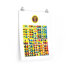 Enochian AIR Tablet Poster -  with Truncated Pyramids (V4)