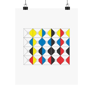 Enochian TABLET of UNION Poster - Truncated Pyramids (V5)