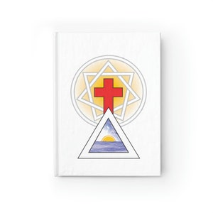Hermetic Order of the Golden Dawn Cross & Triangle (with Heptagram Halo) Journal - Ruled Line