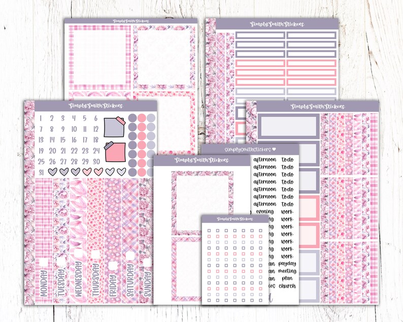 A5 Daily Duo MOMMYS HEART Planner Stickers Daily Planning Stickers FULL KIT