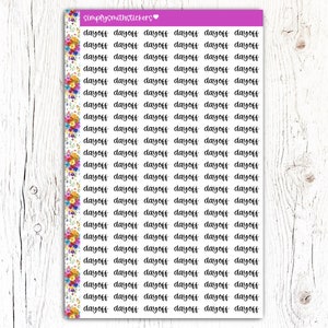 DAY OFF Script Stickers - EC Planner | Planner Stickers | Work Stickers | Reminder Planner Stickers | Video Chat Stickers