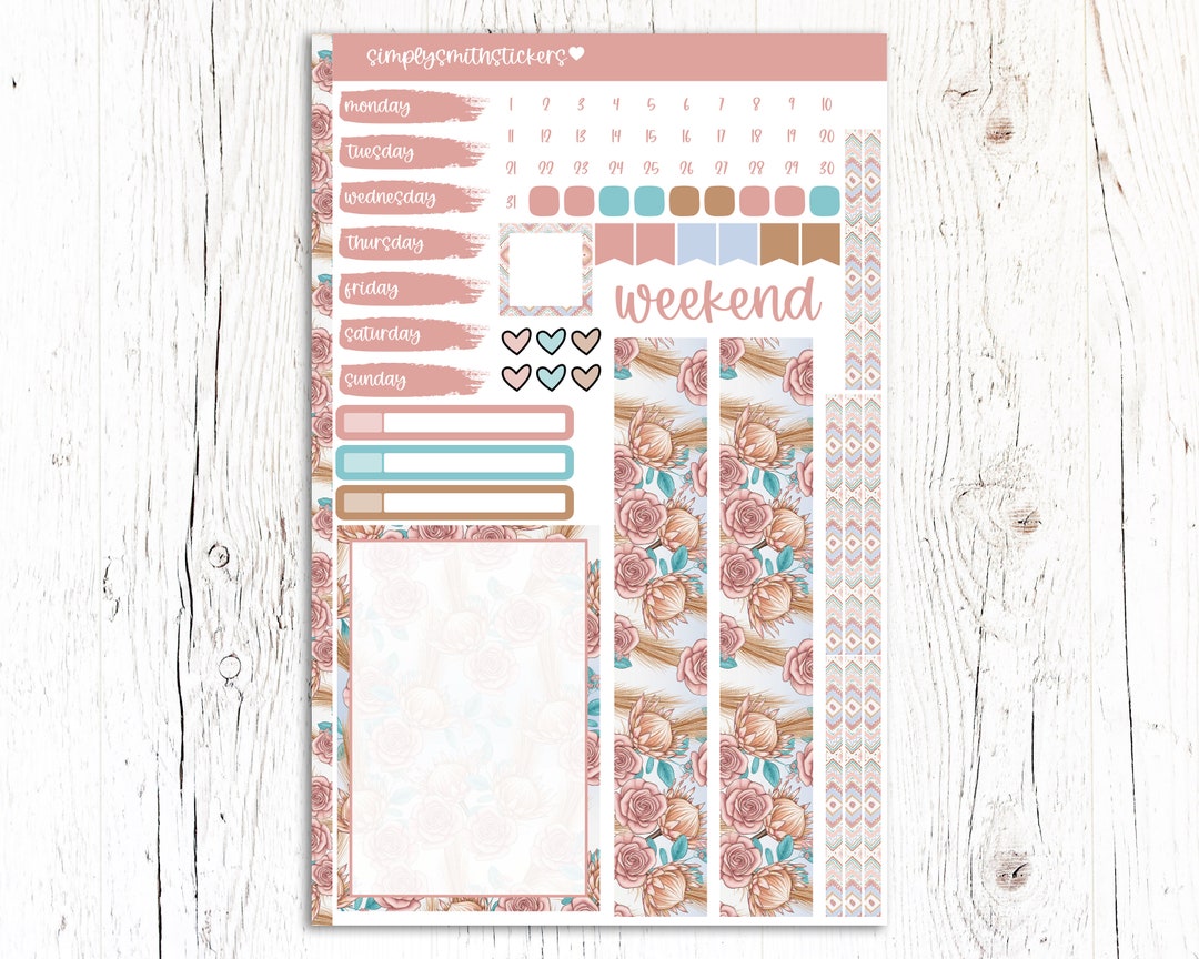 A5 Compact Vertical Mini Kit | FREE SPIRIT | Planner Sticker Kit - Etsy