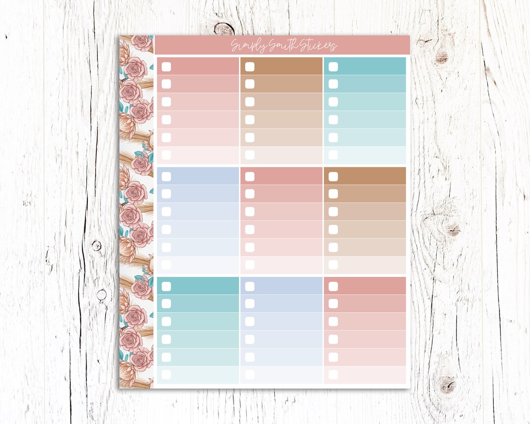 FREE SPIRIT Ombre Box Stickers | Planner Stickers - Etsy