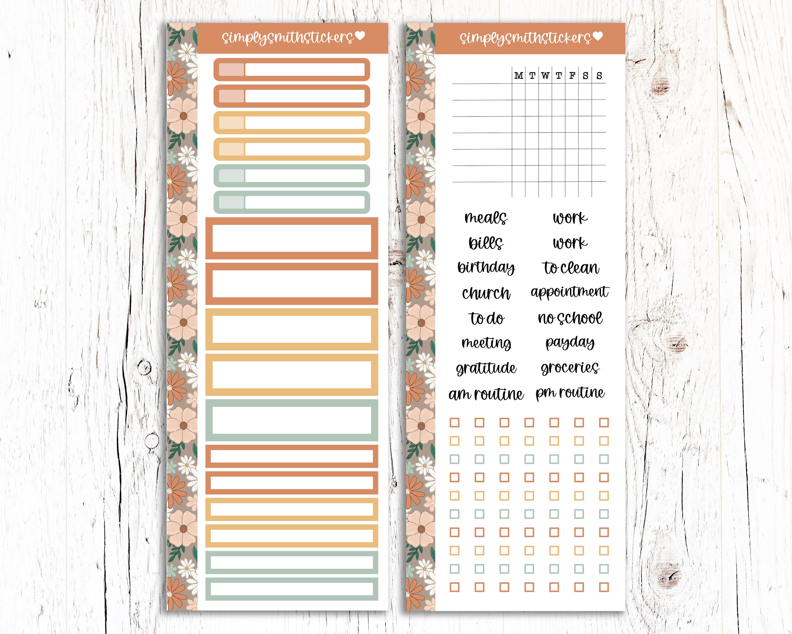 A5 COMPACT VERTICAL Mini Kit | VINTAGE_GARDEN | Planner Sticker Kit ...