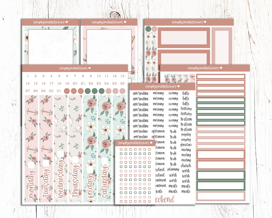 GRACE Daily DUO Kit | 7x9 Planner Stickers | Daily Planning Stickers ...