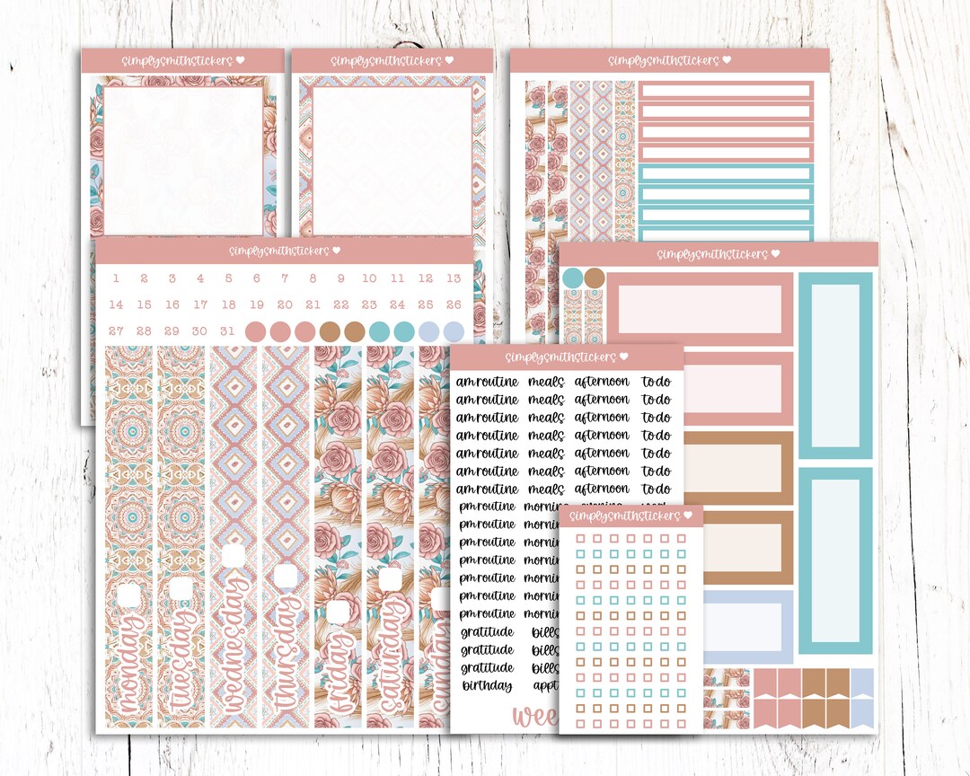 FREE SPIRIT Daily Duo Kit | 7x9 Planner Stickers | Daily Planning ...