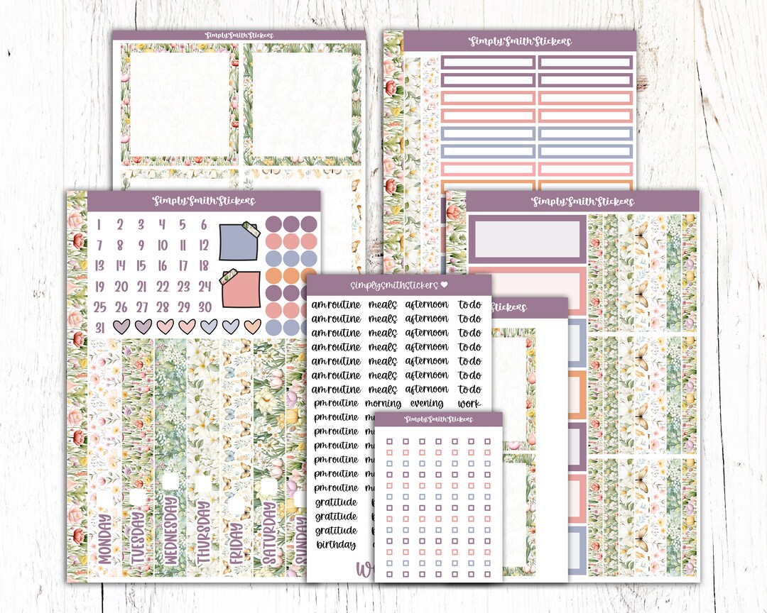 A5 Daily Duo | BLOSSOM | Planner Stickers | Daily Planning Stickers - Etsy