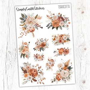 TERRACOTTA Clear Frosted Matte Stickers | Deco Stickers | Planner Stickers