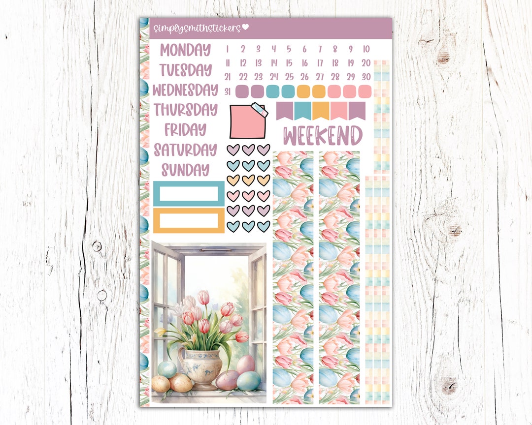 A5 Compact Vertical Mini Kit | EGG HUNT | Planner Sticker Kit - Etsy