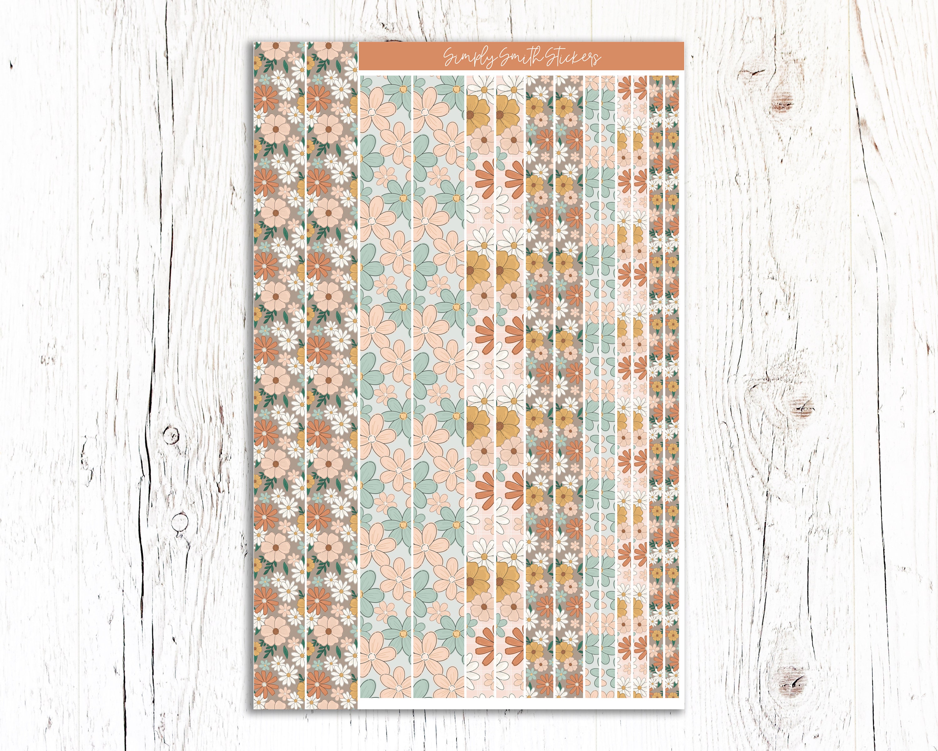 Vintage Garden Vertical Weekly Planner Sticker Kit - Etsy