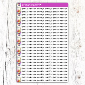 Autocollants de script d'EXERCICE | Stickers pour agenda | Stickers fonctionnels | Rappel d'autocollants pour agenda | Stickers scripts