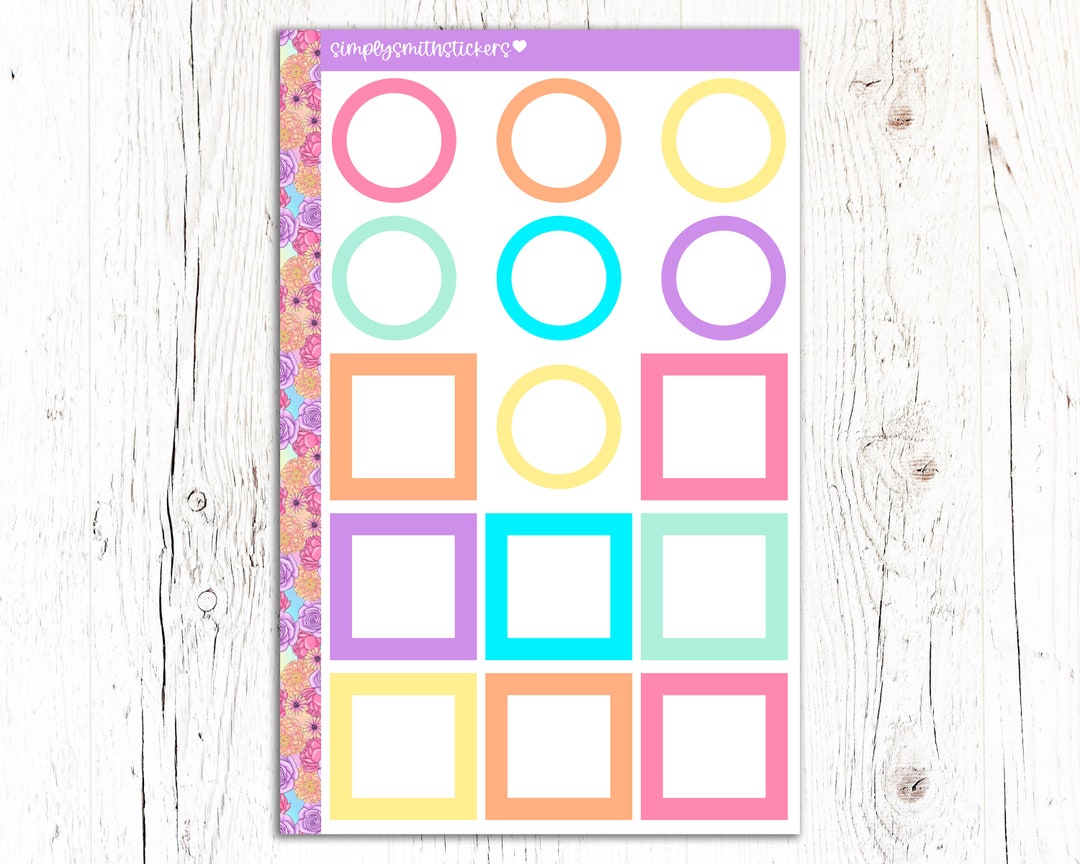 RAINBOW WEEK Functional Boxes | Planner Stickers | Add On - Etsy