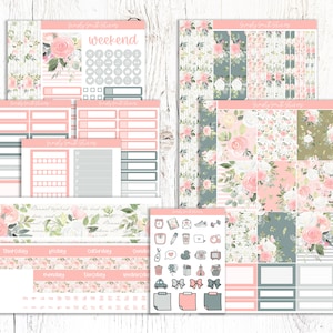 SOPHISTICATED ROSE | Vertical Weekly Planner Sticker Kit | Planner Stickers | Weekly Planner | Planner Supplies | Stationery Stickers