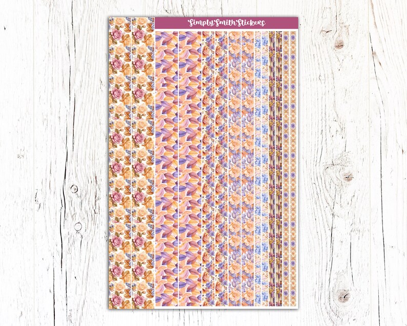 AUTUMN TEA | Vertical Weekly Planner Sticker Kit | Planner Stickers - Etsy