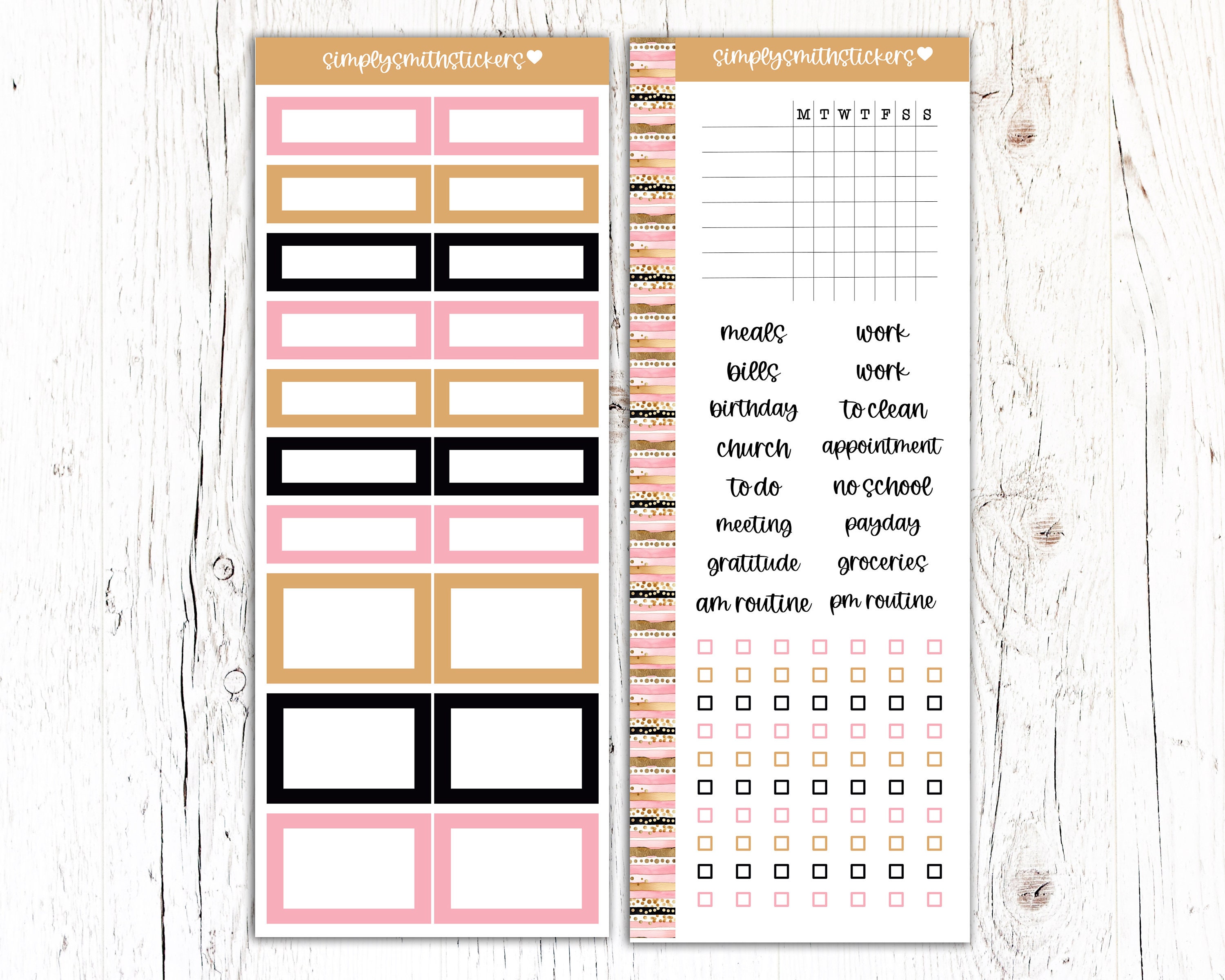 A5 Compact Vertical Mini Kit | FRESH START | Planner Sticker Kit - Etsy