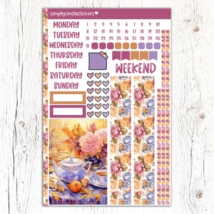 A5 Compact Vertical Mini Kit | AUTUMN TEA | Planner Sticker Kit