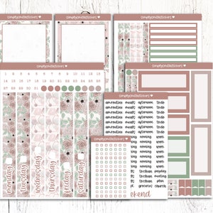 Duo quotidien RISE & SHINE | Stickers pour agenda 7 x 9 | Autocollants de planification quotidienne | Kit duo d'autocollants quotidiens