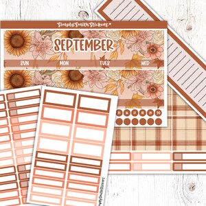 SEPTEMBER Monthly Sticker Kit | 7x9 | CUSTOMIZABLE Stickers | Planner Stickers | Planner Accessories | Monthly Stickers