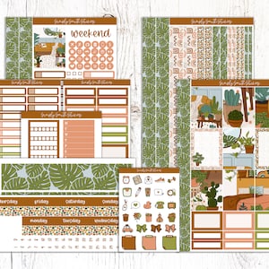 PLANT LIFE | Vertical Weekly Planner Sticker Kit | Planner Stickers | Weekly Planner | Planner Supplies | Stationery Stickers