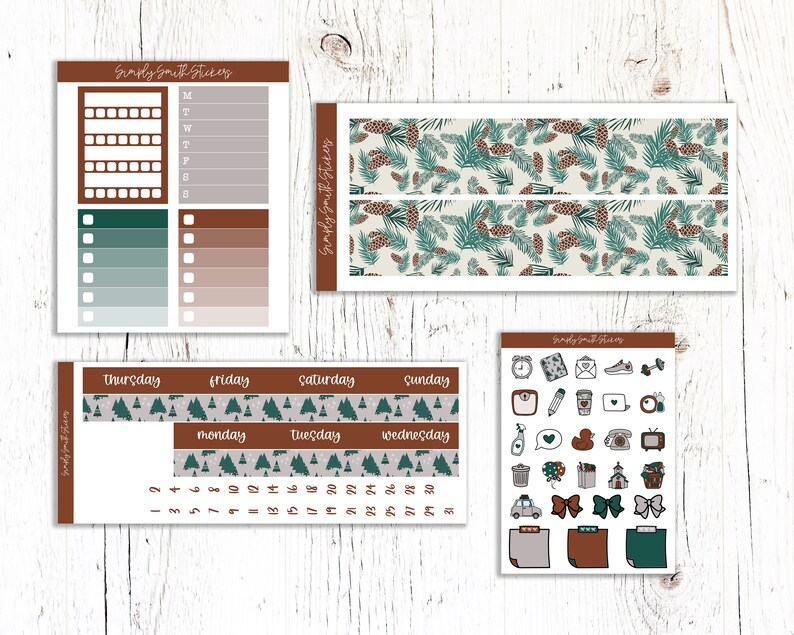 SWEET HOME | Vertical Weekly Planner Sticker Kit | Planner Stickers ...