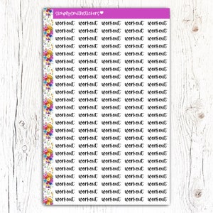 Autocollants de script d'ENTRAÎNEMENT | Stickers pour agenda | Stickers fonctionnels | Rappel d'autocollants pour agenda |