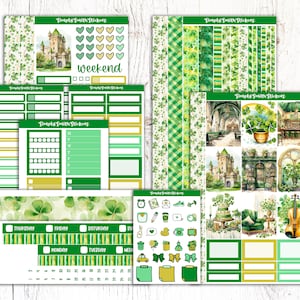 LUCKY GIRL | Vertical Weekly Planner Sticker Kit | Planner Stickers