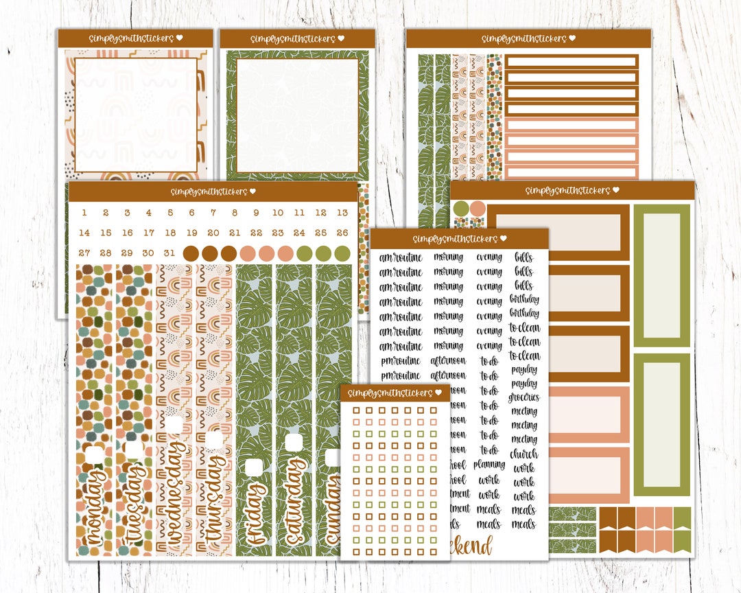 PLANT LIFE Daily DUO Kit | 7x9 Planner Stickers | Daily Planning ...