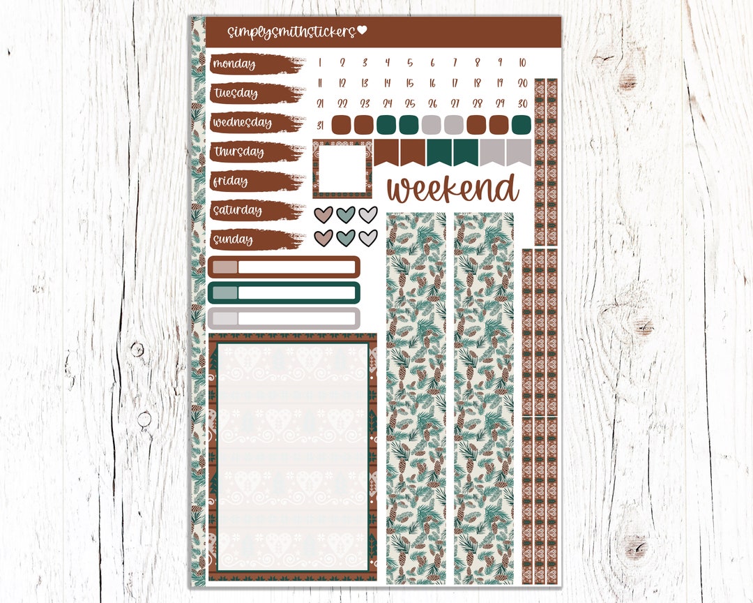 A5 COMPACT VERTICAL Mini Kit | SWEET_HOME | Planner Sticker Kit | A5 ...