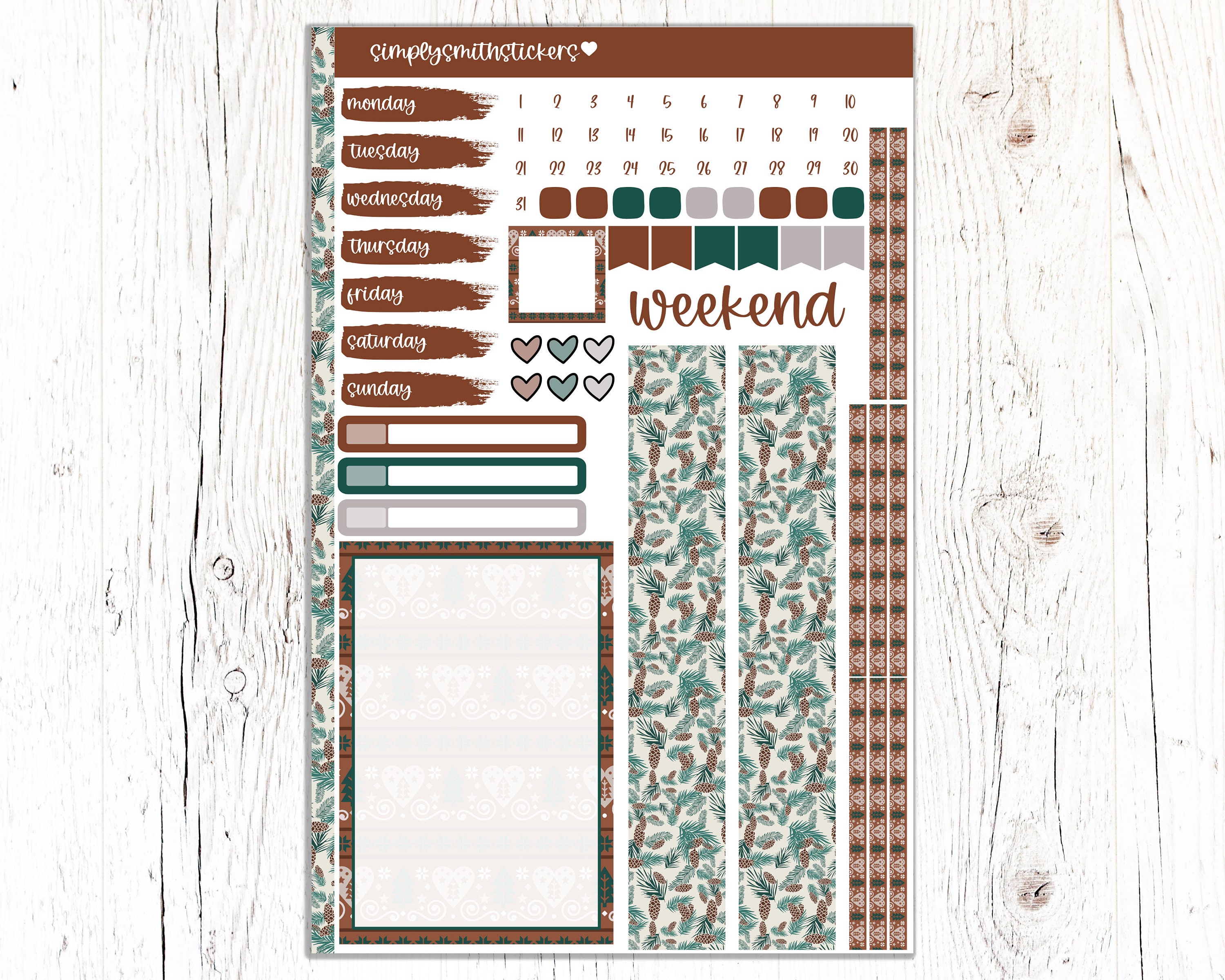 A5 COMPACT VERTICAL Mini Kit | SWEET_HOME | Planner Sticker Kit | A5 ...
