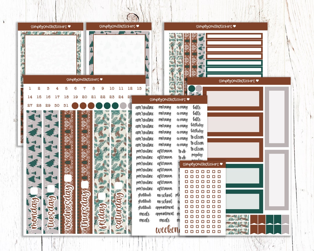 SWEET HOME Daily DUO Kit | 7x9 Planner Stickers | Daily Planning ...