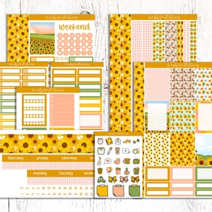 SUNSHINE | Vertical Weekly Planner Sticker Kit | Planner Stickers | Weekly Planner | Planner Supplies | Stationery Stickers