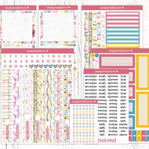 Duo quotidien PATCH WORK | Stickers pour agenda 7 x 9 | Autocollants de planification quotidienne