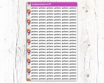 PICTURES Script Stickers | Planner Stickers | Reminder Stickers | Functional Stickers